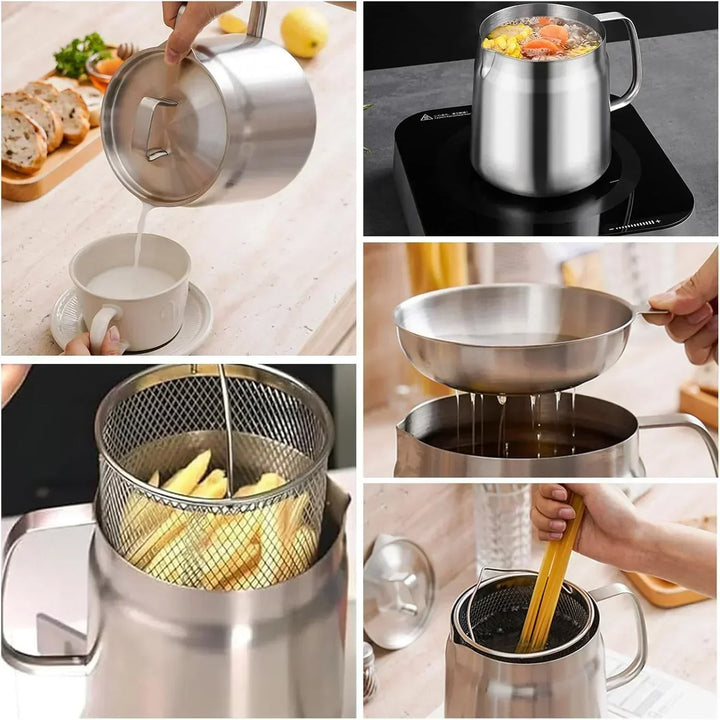 Kalsten | Compact Round Deep Fryer - SnackMaster Pro