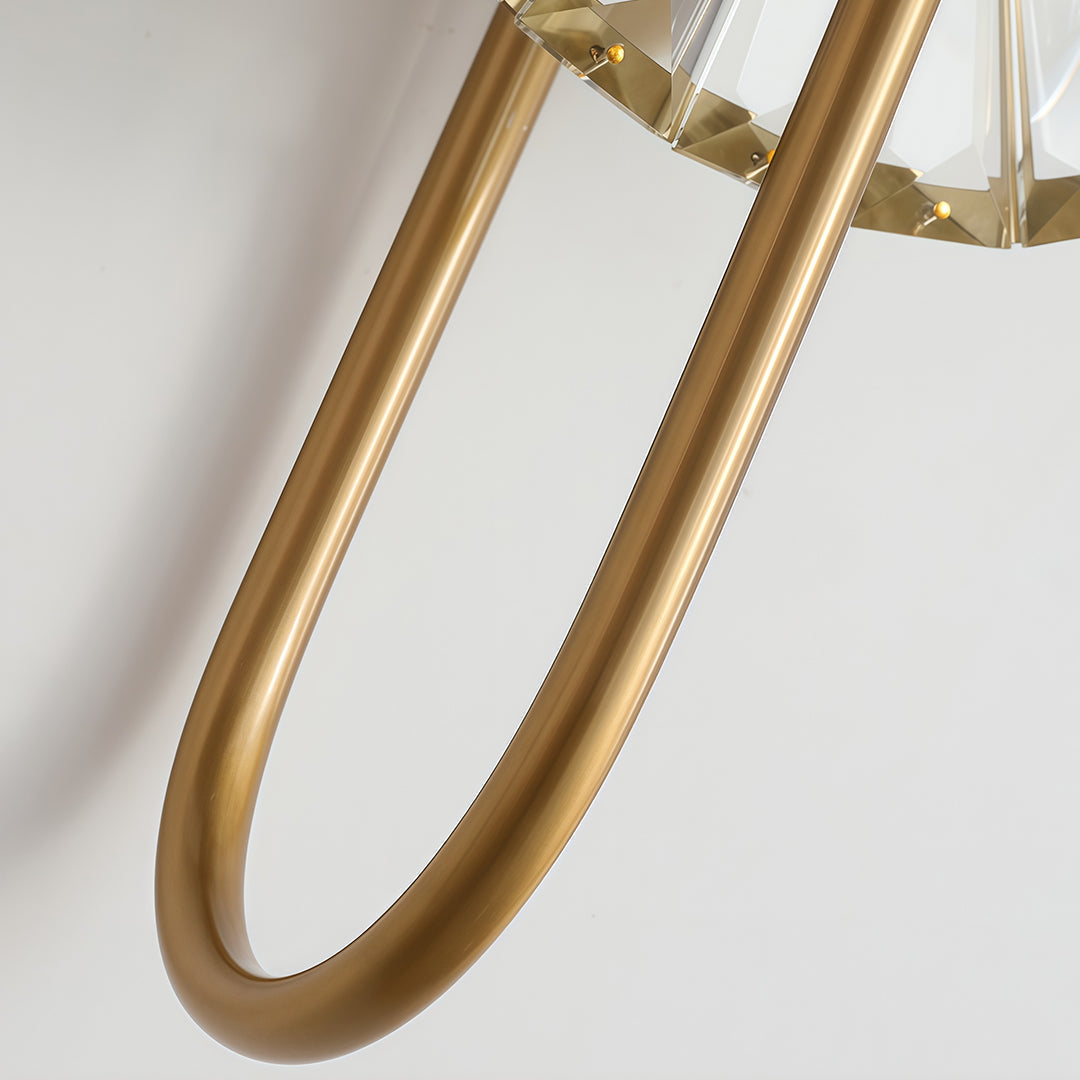 LED Wall Sconce – Art Deco Crystal Gold Iron E14 (25x63cm) | Kalsten