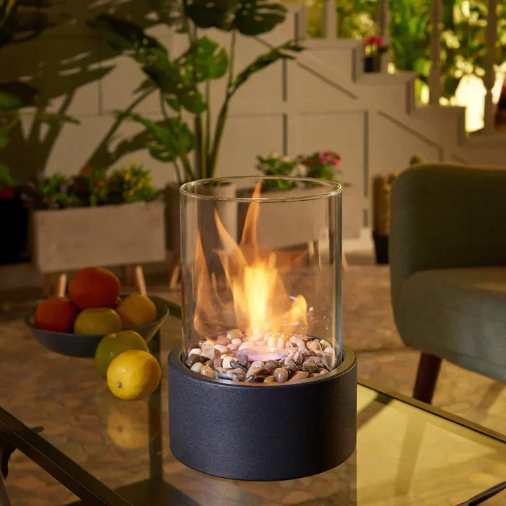 Tabletop Ethanol Fire Pit with Glass Guard