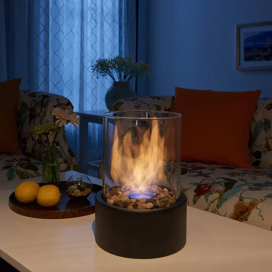 Tabletop Ethanol Fire Pit with Glass Guard