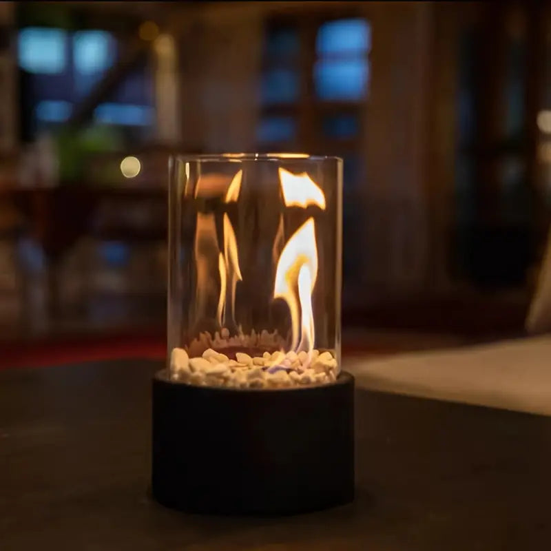 Tabletop Ethanol Fire Pit with Glass Guard