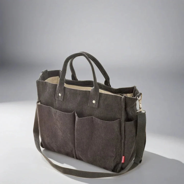 Cord Shoulder Bag Ladies Spacious and Sturdy for School and Work | Kalsten