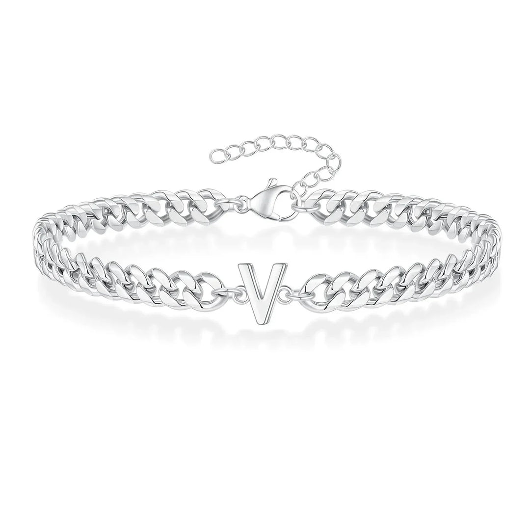Kalsten | Couples Letter Initial Cuban Bracelet