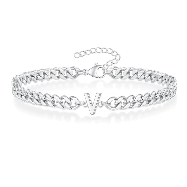 Kalsten | Couples Letter Initial Cuban Bracelet