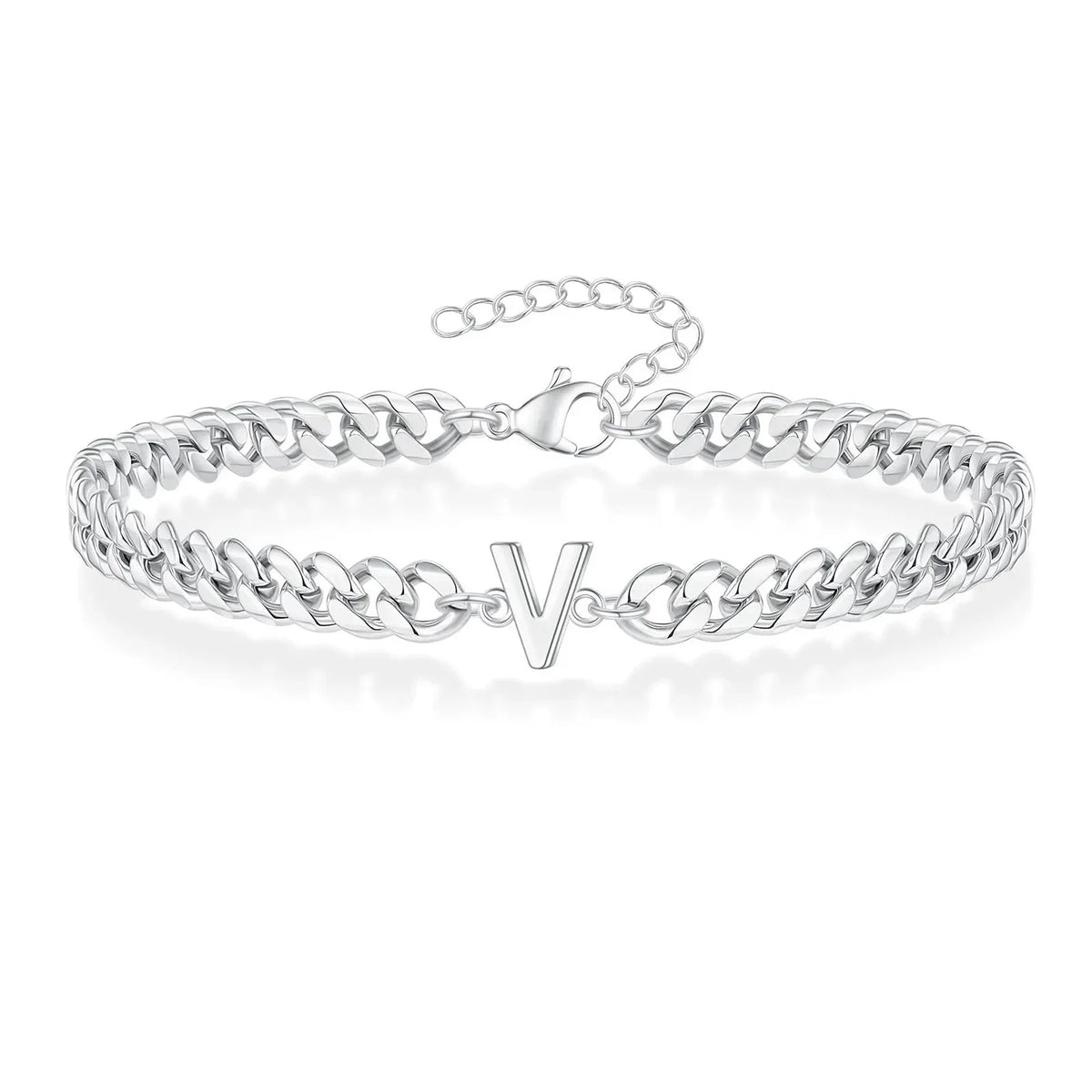Skanto | Couple's Letter Initial Cuban Bracelet