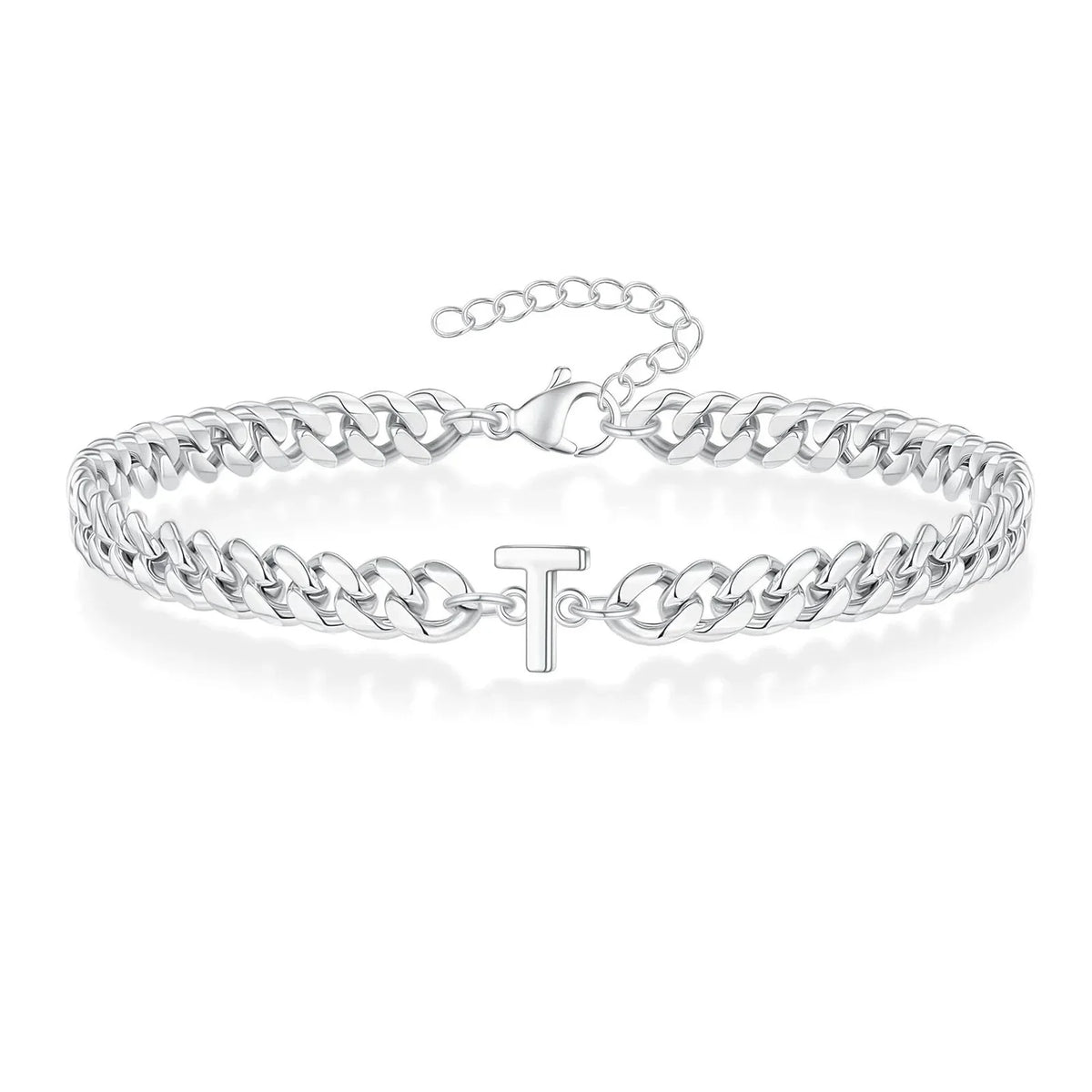 Skanto | Couple's Letter Initial Cuban Bracelet