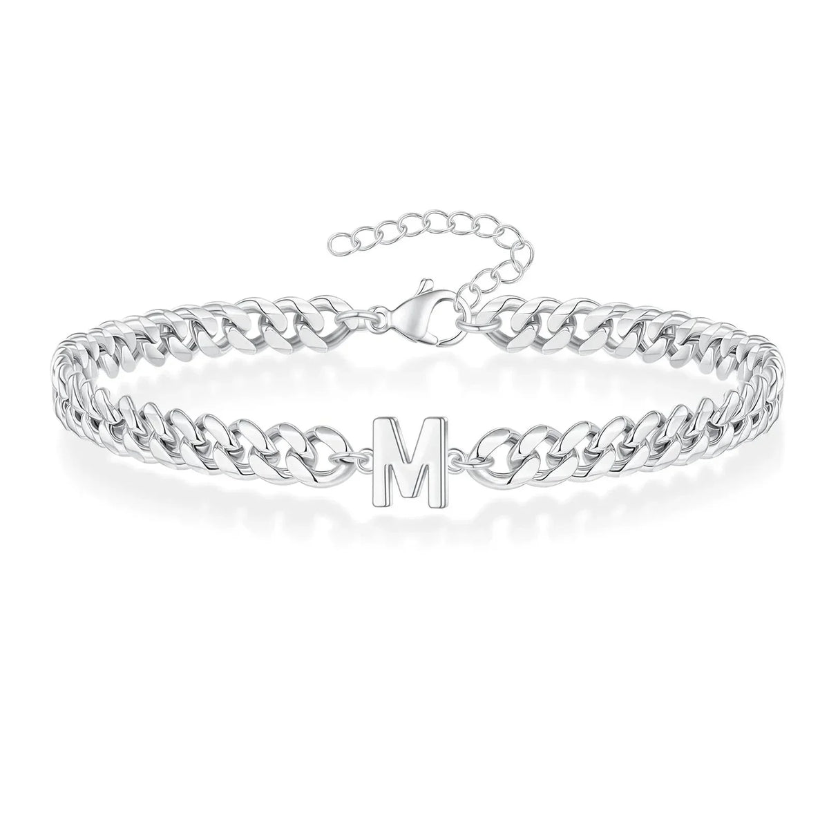 Skanto | Couple's Letter Initial Cuban Bracelet
