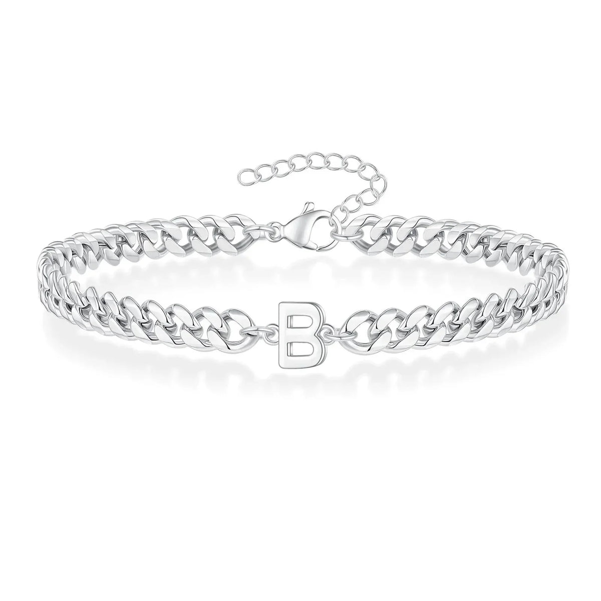 Skanto | Couple's Letter Initial Cuban Bracelet
