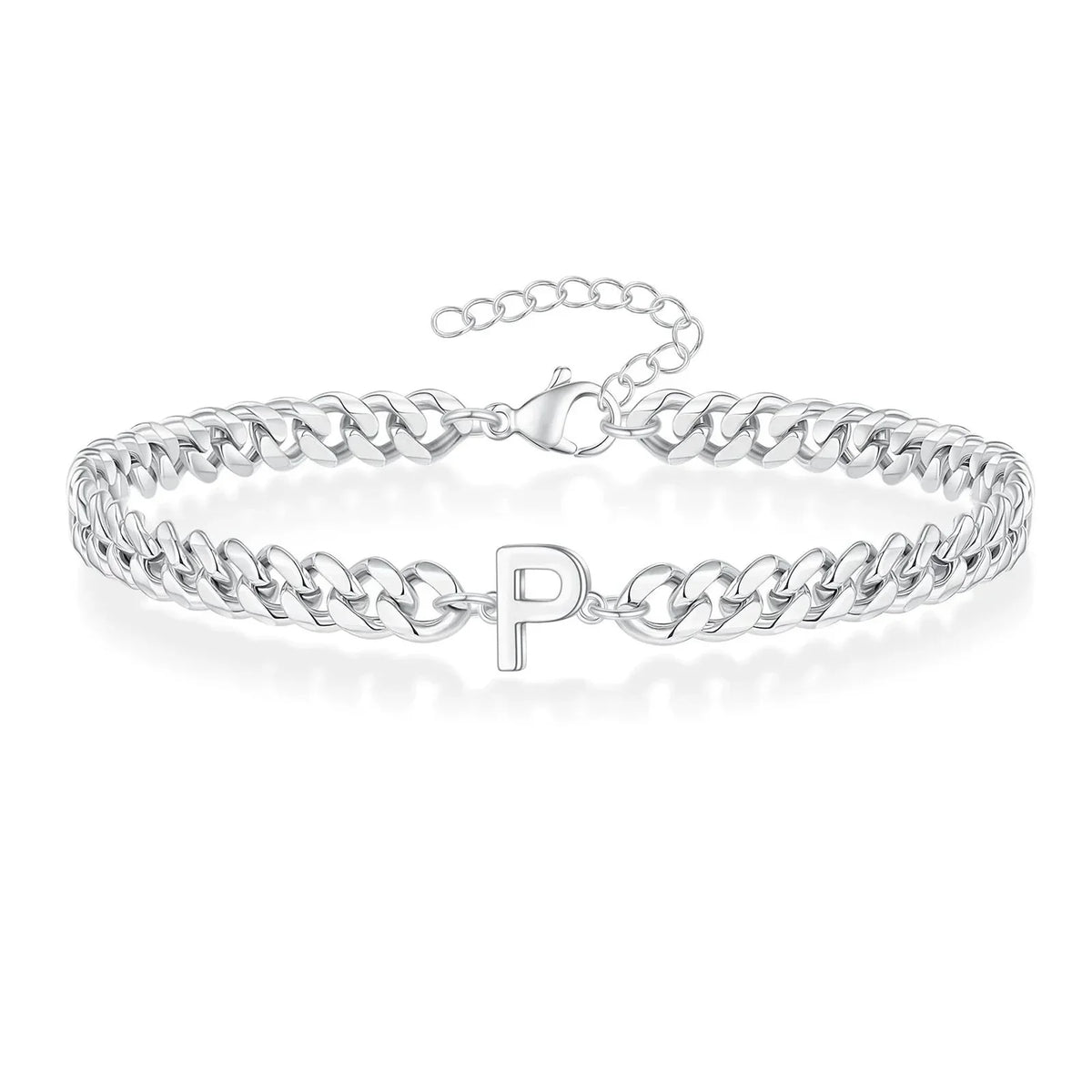 Skanto | Couple's Letter Initial Cuban Bracelet