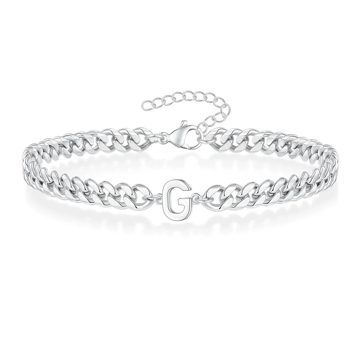 Skanto | Couple's Letter Initial Cuban Bracelet