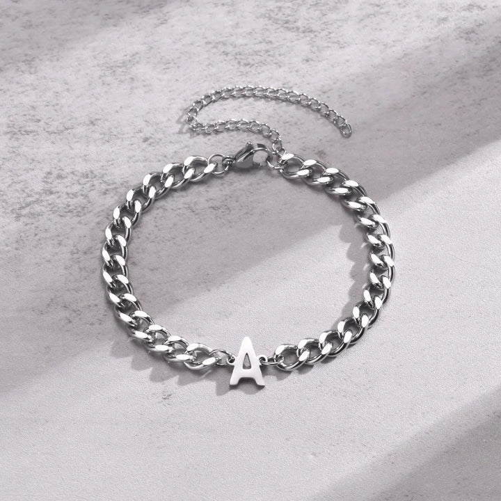 Kalsten | Couples Letter Initial Cuban Bracelet