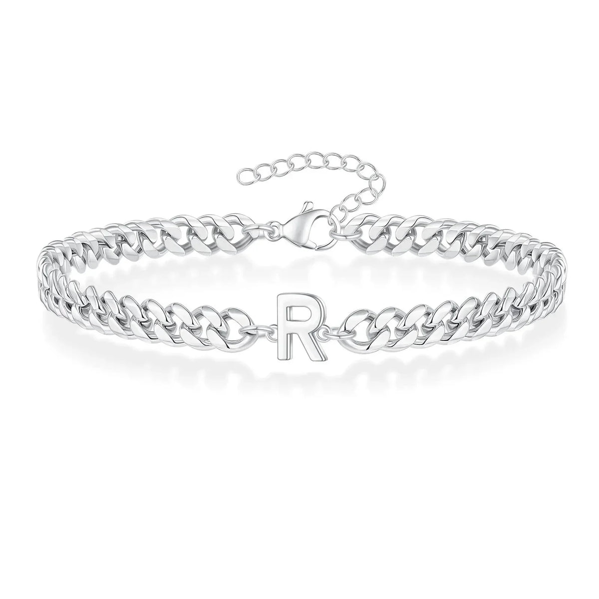 Skanto | Couple's Letter Initial Cuban Bracelet