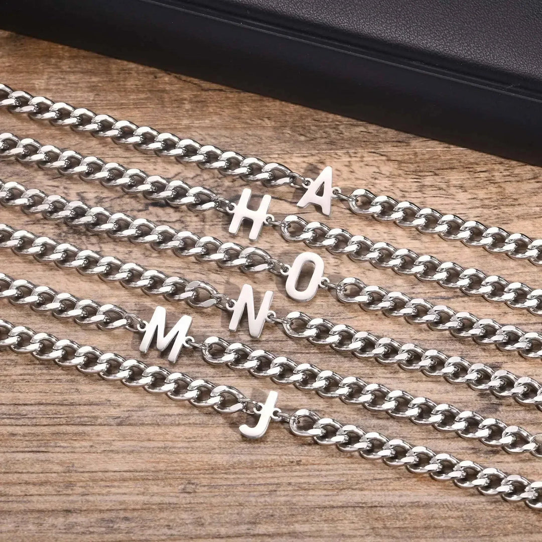 Kalsten | Couples Letter Initial Cuban Bracelet