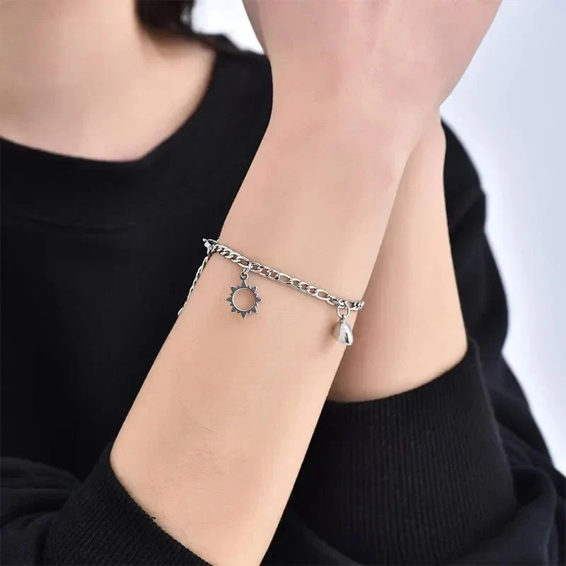 Kalsten | Couples Magnetic Heart Sun & Moon Bracelet Set
