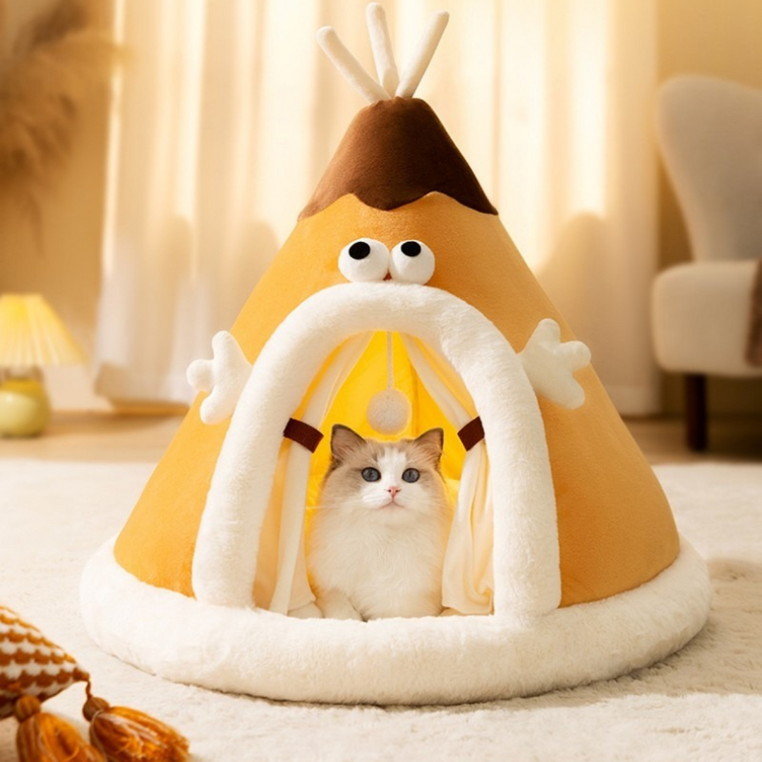Plush Indoor Cat Tent Bed Kalsten