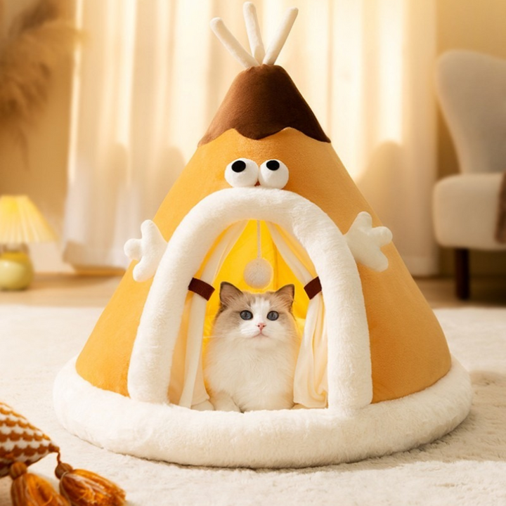 Plush Indoor Cat Tent Bed Kalsten