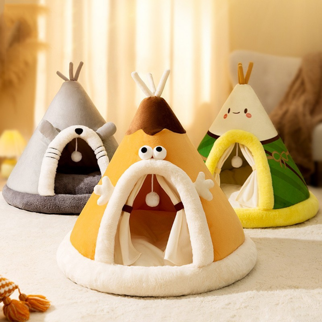 Plush Indoor Cat Tent Bed Kalsten