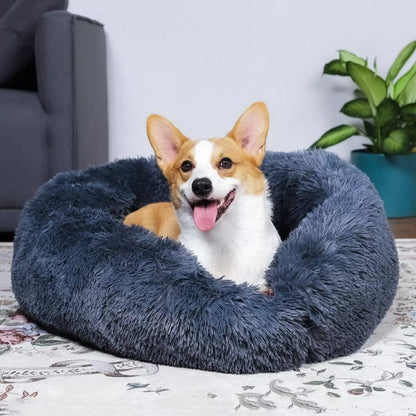 Skanto | COZYPET – Calming Dog Bed with Plush Faux Fur & Removable Cover