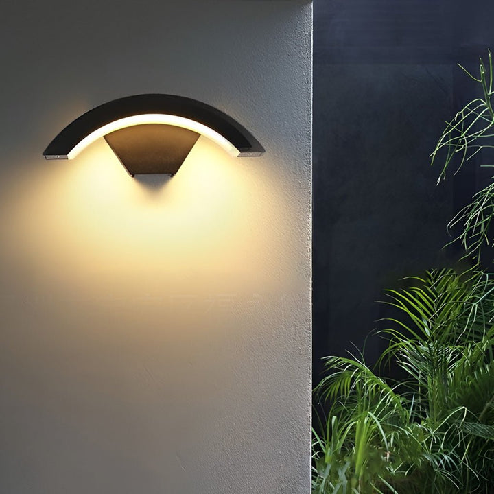 Classic Curved Glow LED Wall Light Outdoor Downlights Porch Wall Mounted Sconce | Kalsten