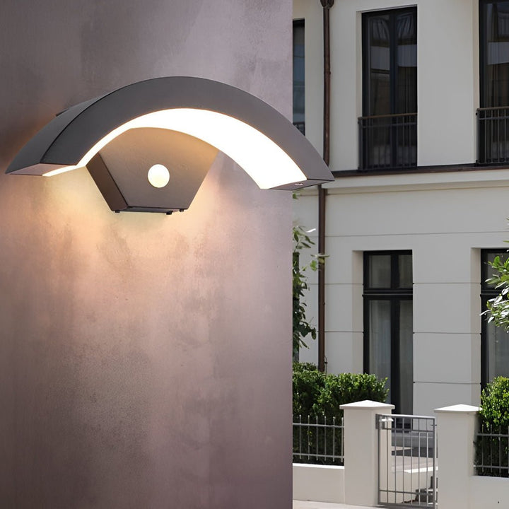 Classic Curved Glow LED Wall Light Outdoor Downlights Porch Wall Mounted Sconce | Kalsten