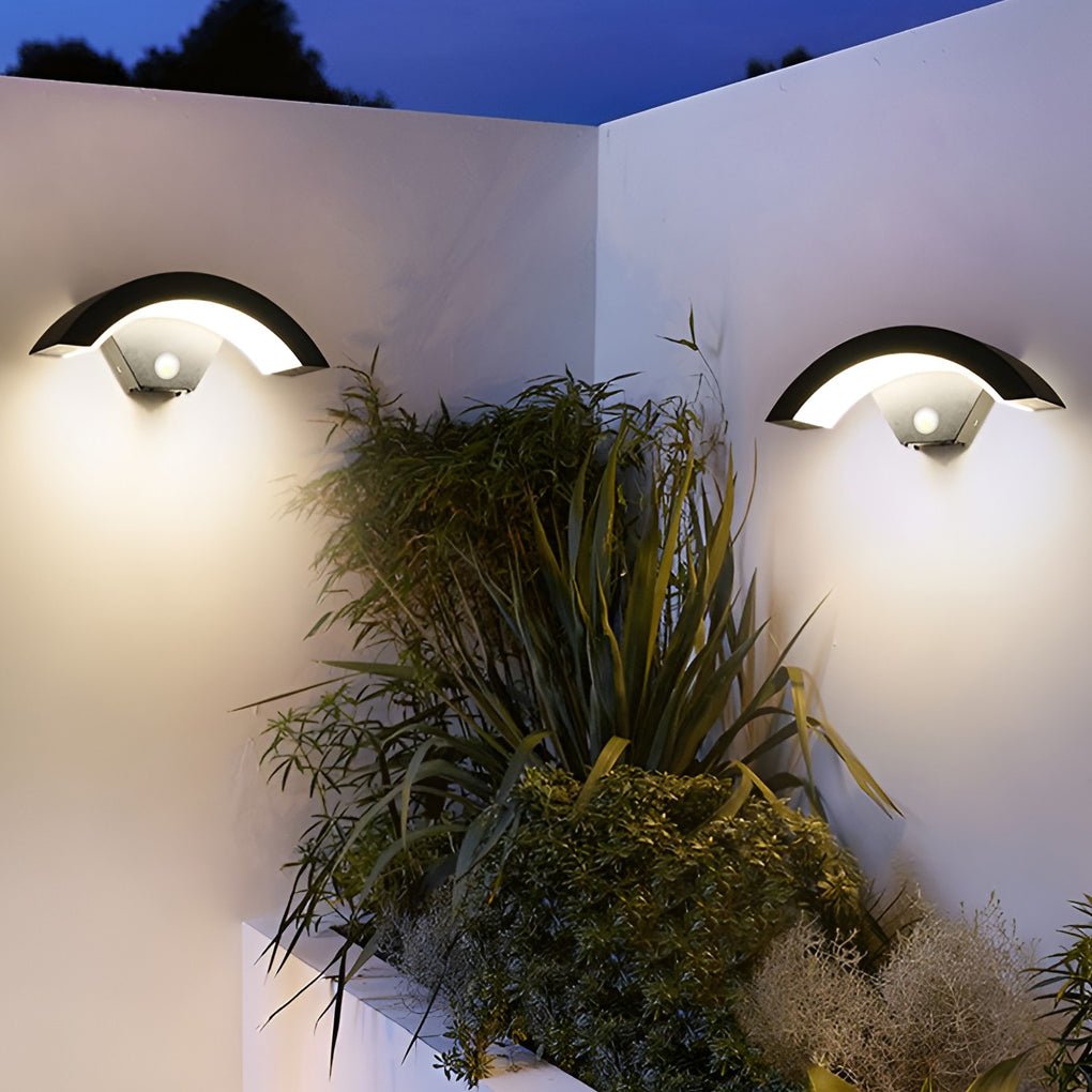 Classic Curved Glow LED Wall Light Outdoor Downlights Porch Wall Mounted Sconce | Kalsten