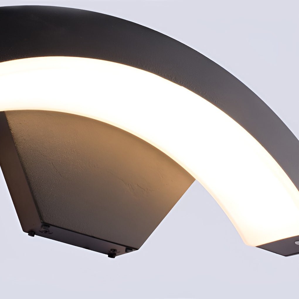 Classic Curved Glow LED Wall Light Outdoor Downlights Porch Wall Mounted Sconce | Kalsten