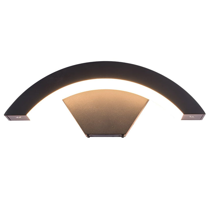 Classic Curved Glow LED Wall Light Outdoor Downlights Porch Wall Mounted Sconce | Kalsten