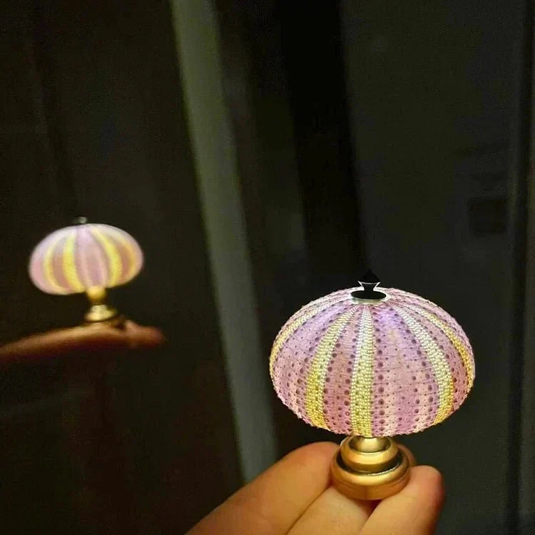 Table Lamp Mini Sea Urchin Shell Light | Kalsten