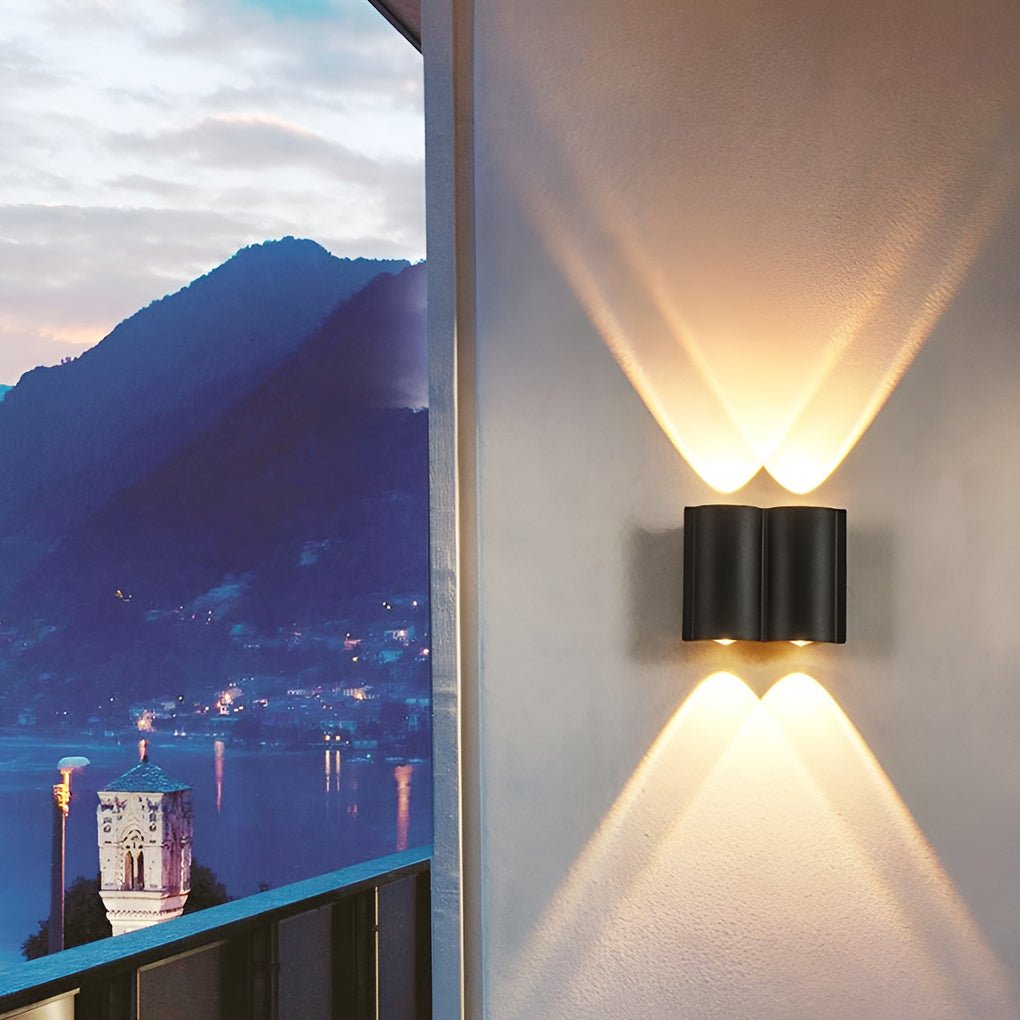 Creative Wave Arc Design Up and Down Lights LED Outdoor Wall Lights Wall Sconces Waterproof | Kalsten