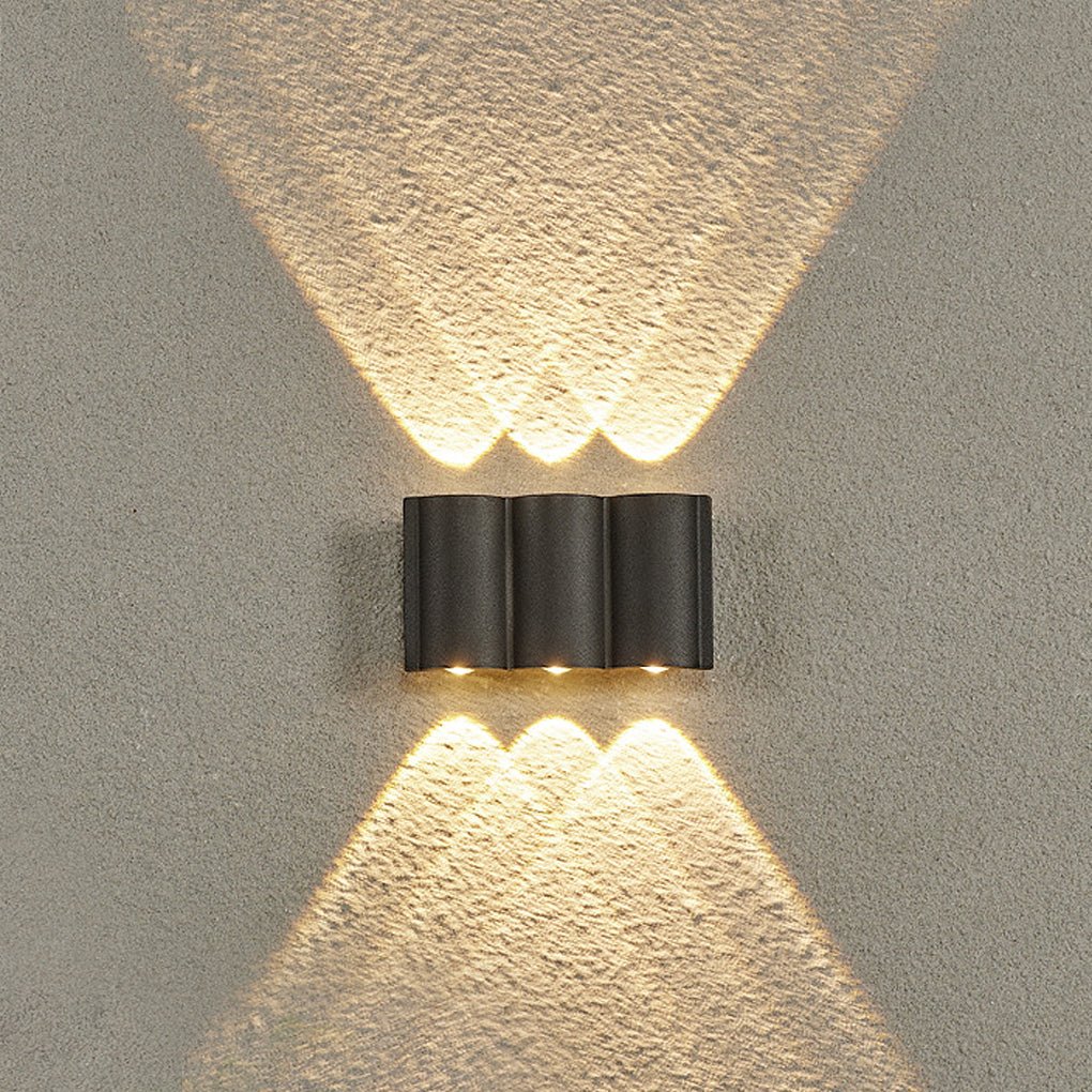 Creative Wave Arc Design Up and Down Lights LED Outdoor Wall Lights Wall Sconces Waterproof | Kalsten