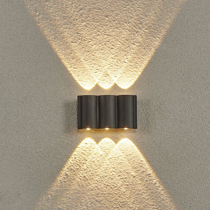 Creative Wave Arc Design Up and Down Lights LED Outdoor Wall Lights Wall Sconces Waterproof | Kalsten