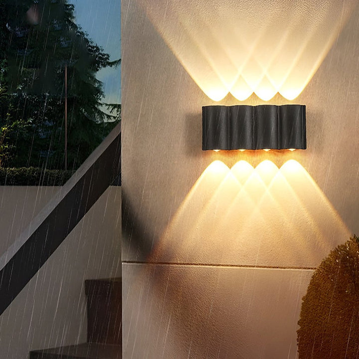 Creative Wave Arc Design Up and Down Lights LED Outdoor Wall Lights Wall Sconces Waterproof | Kalsten