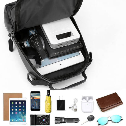 BowLift | Waterproof Oxford Crossbody Bag, Anti-Theft Sling Bag, USB Charging & Multi-Pocket Design