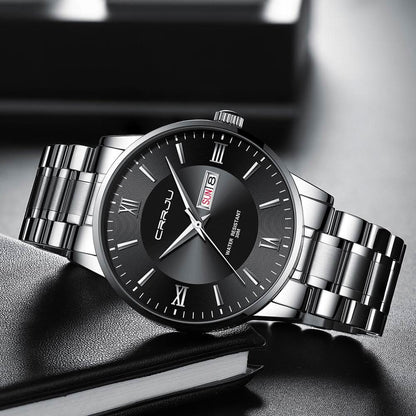 Skanto | Men's Stainless Steel Waterproof Sport Quartz Watch