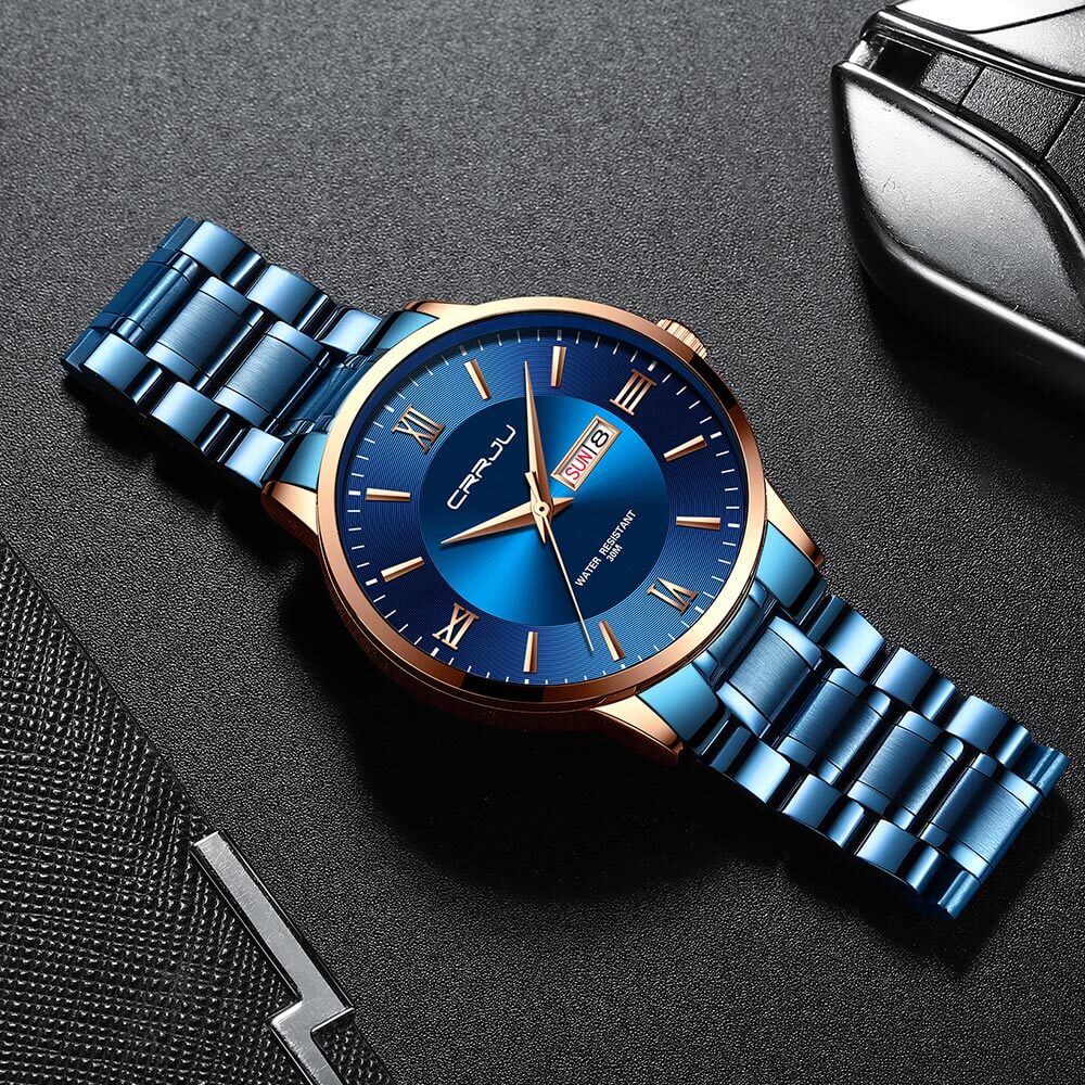 Kalsten | Men's Luxury Waterproof Sports Watch – Stainless Steel Quartz Chronograph