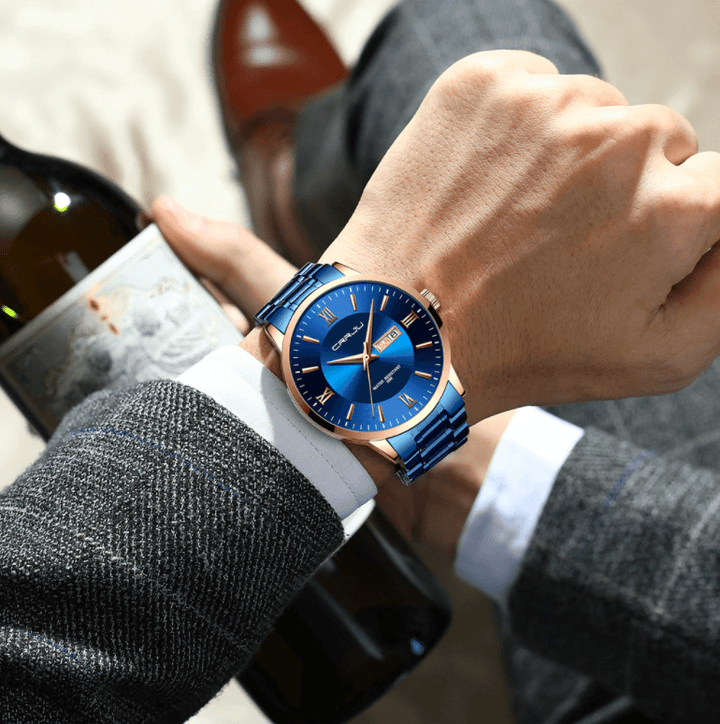 Kalsten | Men's Luxury Waterproof Sports Watch – Stainless Steel Quartz Chronograph
