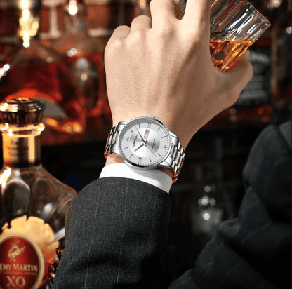 Skanto | Men's Stainless Steel Waterproof Sport Quartz Watch
