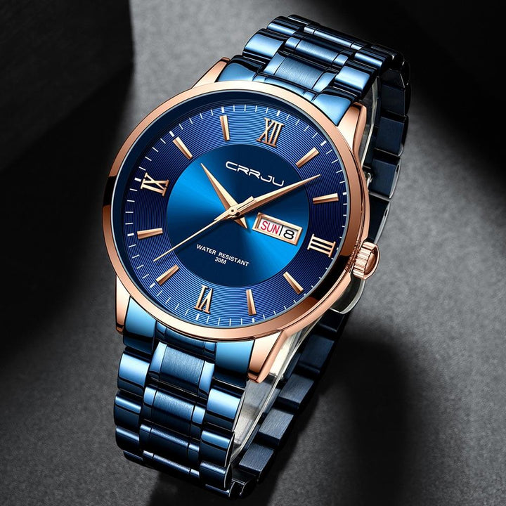 Kalsten | Men's Luxury Waterproof Sports Watch – Stainless Steel Quartz Chronograph