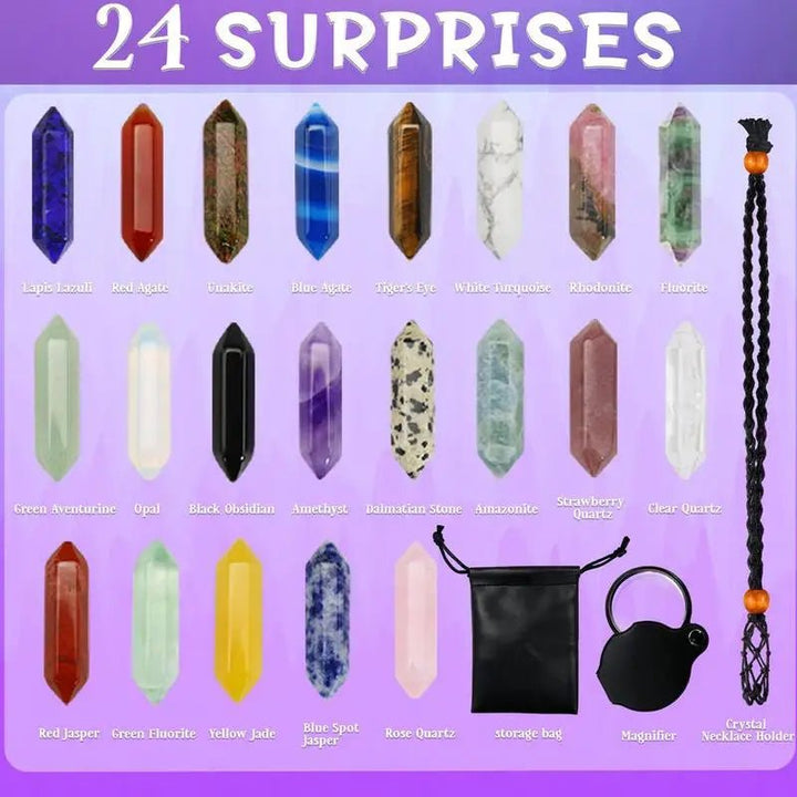 Crystal Advent Calendar 2025 (24 Natural Crystals)