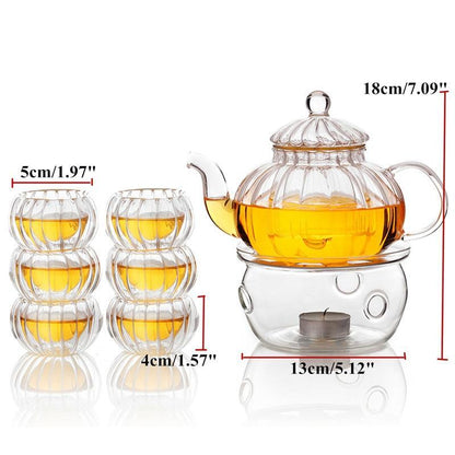 BowLift | Crystal Clear Glass Teapot Set