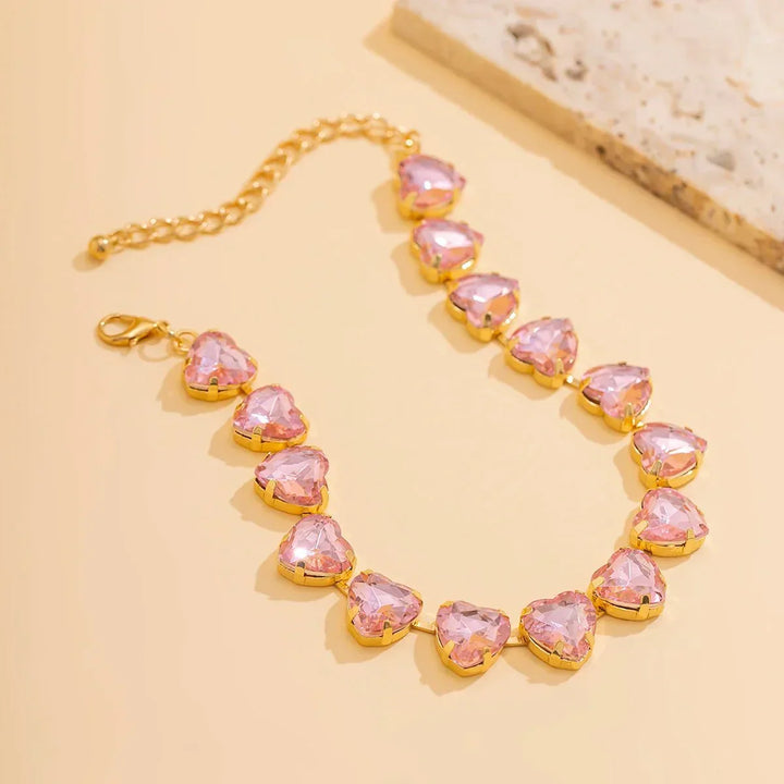 Kalsten | Crystal Heart Choker Necklace