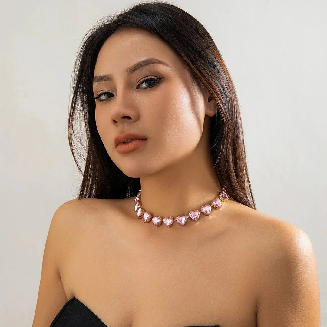 Kalsten | Crystal Heart Choker Necklace