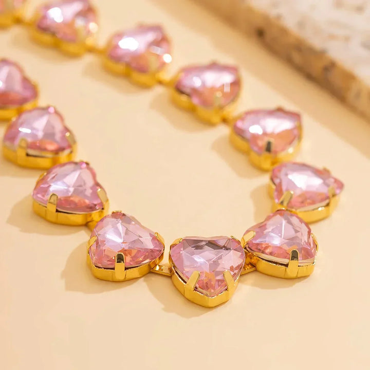 Kalsten | Crystal Heart Choker Necklace