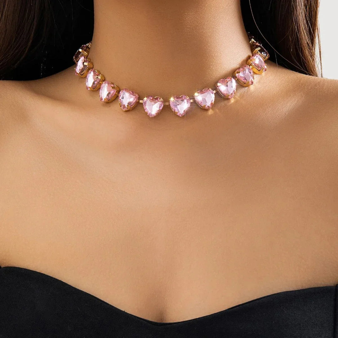 Kalsten | Crystal Heart Choker Necklace