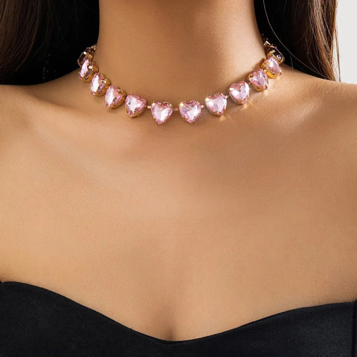 Kalsten | Crystal Heart Choker Necklace