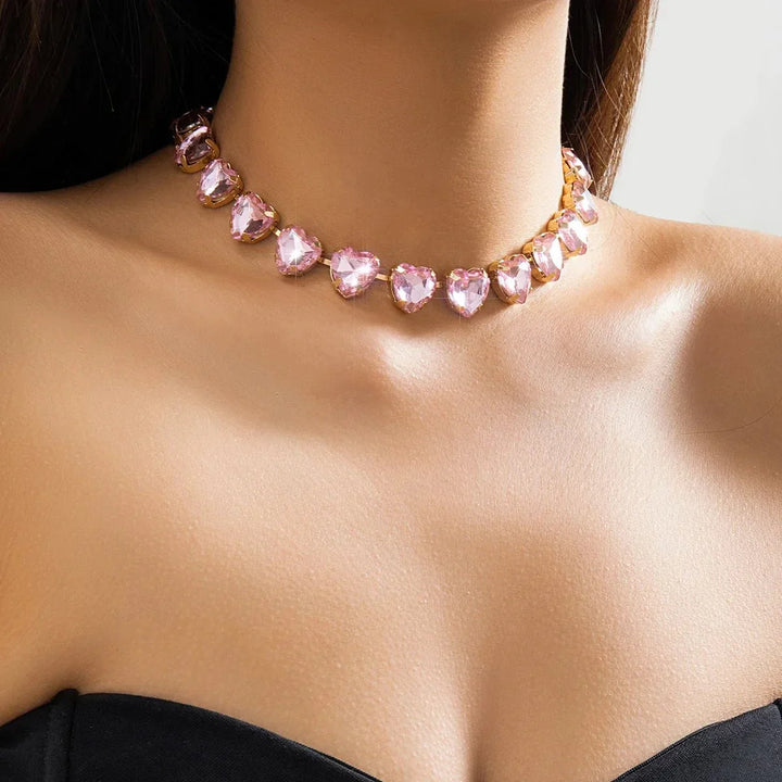 Kalsten | Crystal Heart Choker Necklace