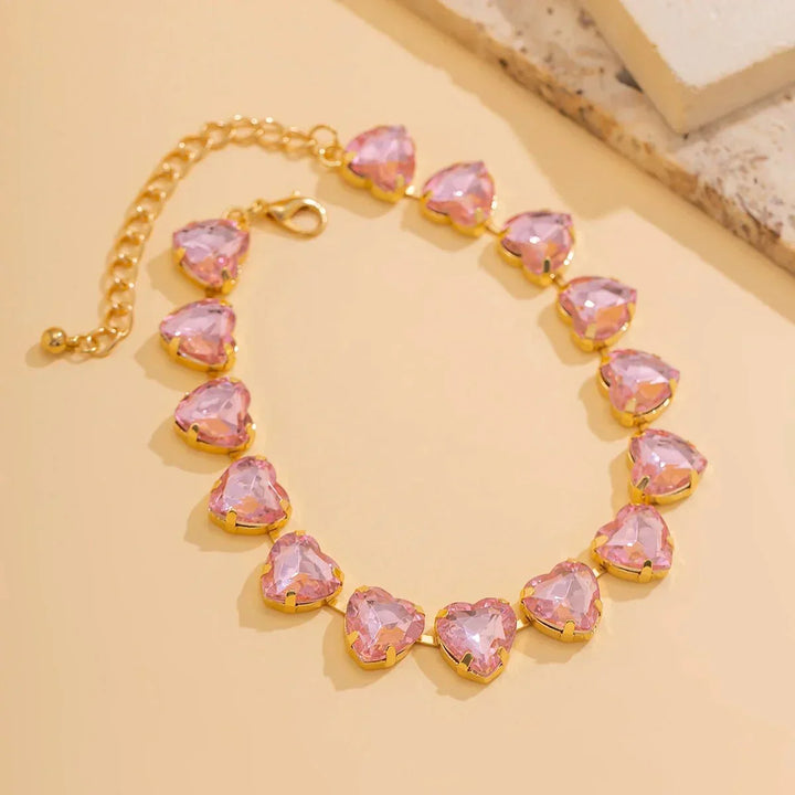 Kalsten | Crystal Heart Choker Necklace