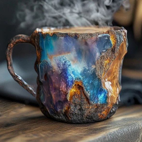 Ceramic Coffee Mug with Crystal Effect Kalsten