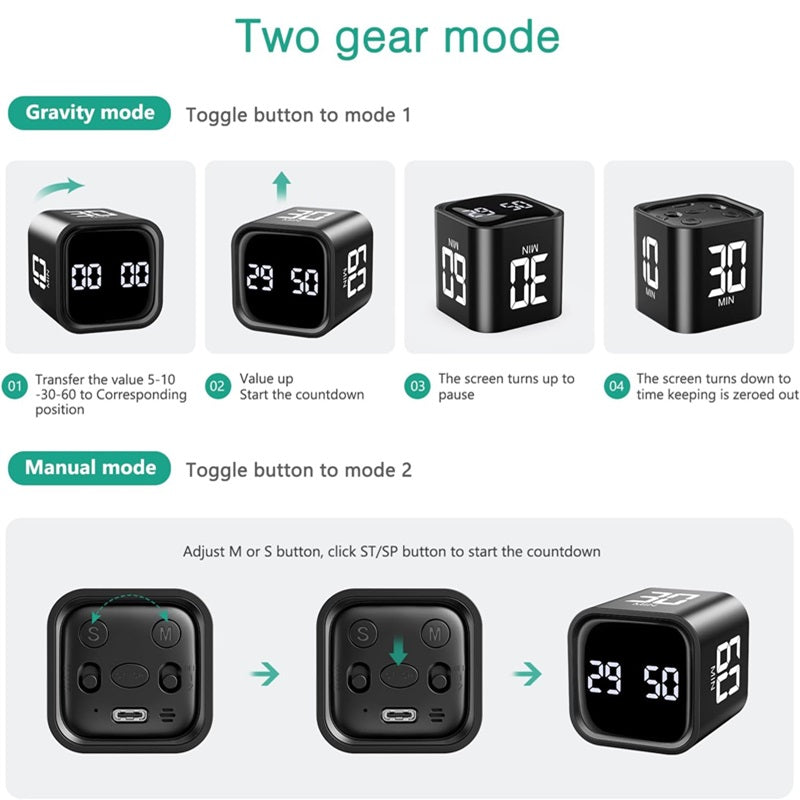 Skanto | Smart Cube Timer with Gravity Sensor and LED Display
