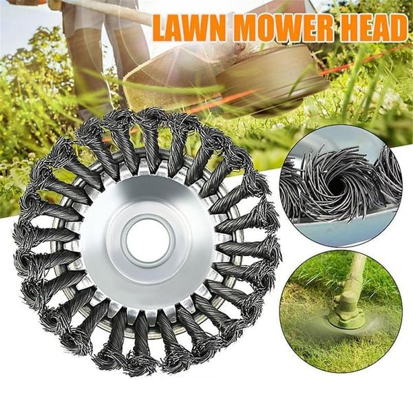 SteelTwist Weed Brush – 360° Trimmer Blade of Braided Steel (15 cm) | Kalsten